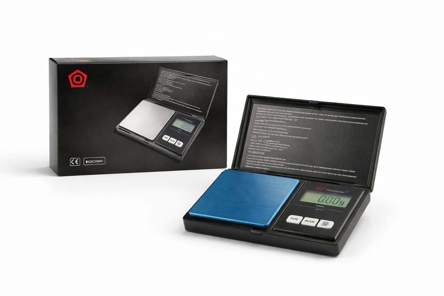 Digitale Personenwaage aus Glas bis 180 kg schwarz